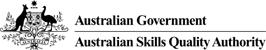 A crest and wordmark for the Australian Skills Quality Authority of the Australian Government.